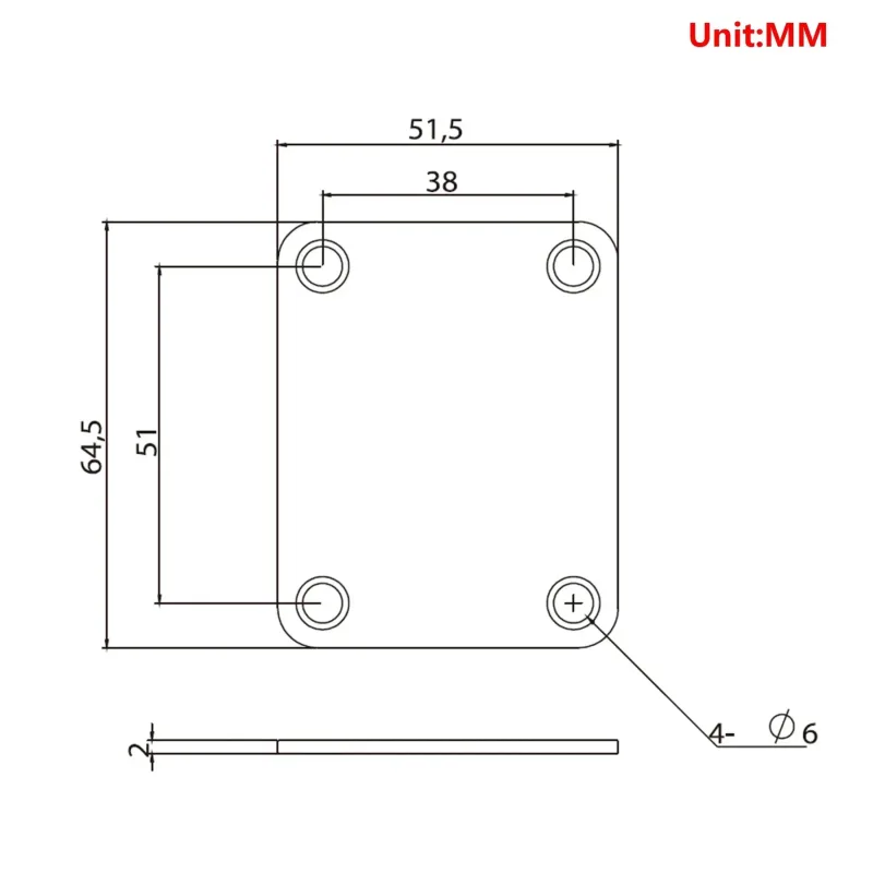 Electric Guitar Reinforcement Plate Connecting Plate For ST/Tele Electric Guitar BASS Neck Body Square Plate Guitar Acce image 6