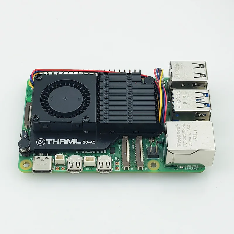 Raspberry Pi 5 Argon THRML Active Cooler Aluminum Heatsink with 30mm Cooling PWM Fan Active Passive Active Radiator for RPi 5 - image 3