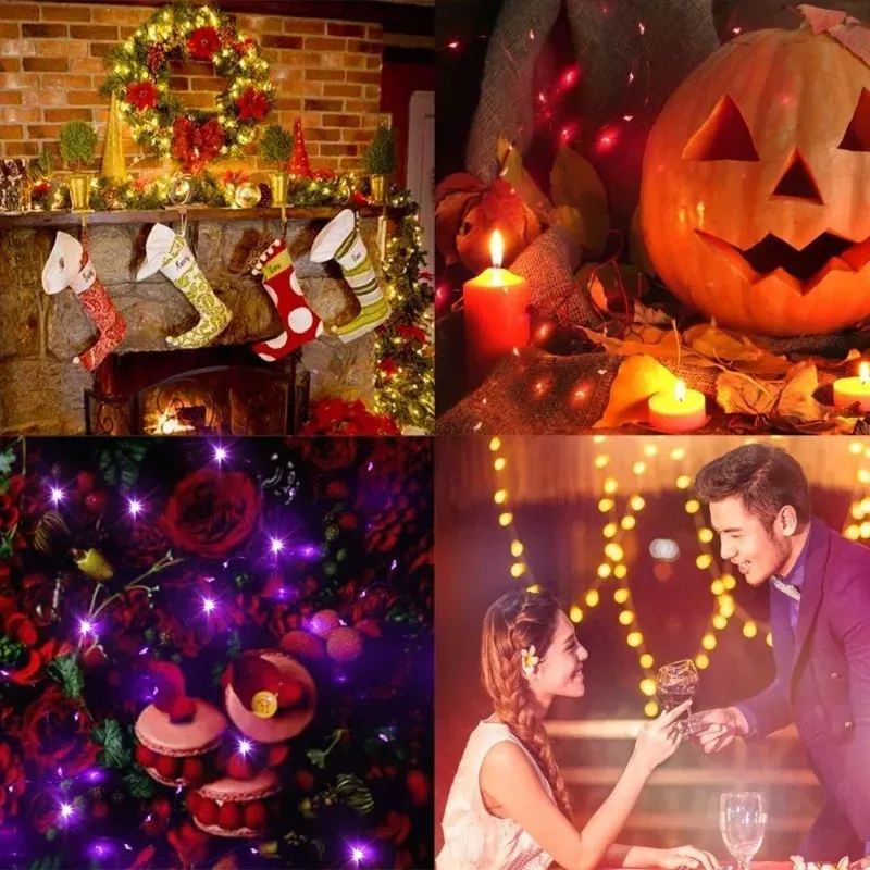 1M 2M 3M 5M 10M 20M 30M Copper Wire LED String lights Holiday lighting Fairy Garland For Christmas Tree Wedding Party Decoration - image 5