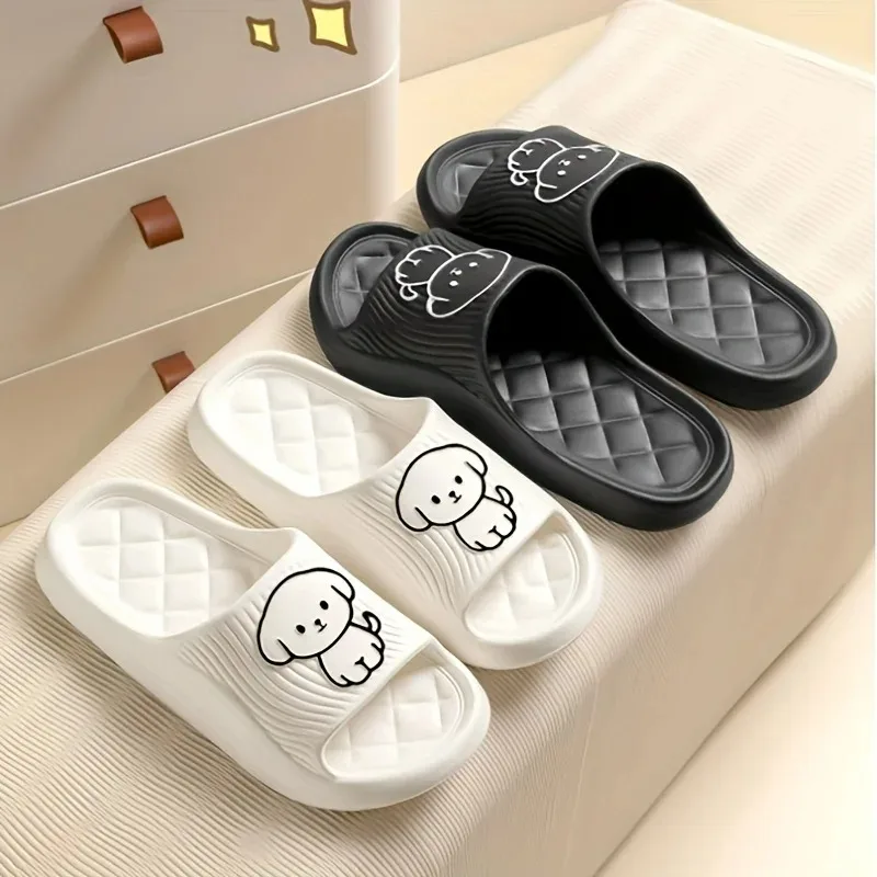 Cute Couple Pillow Slippers Female Summer Wear 2024 New Bathroom Bath Non-slip Indoor Home Eva Thick Bottom Sandals - image 1