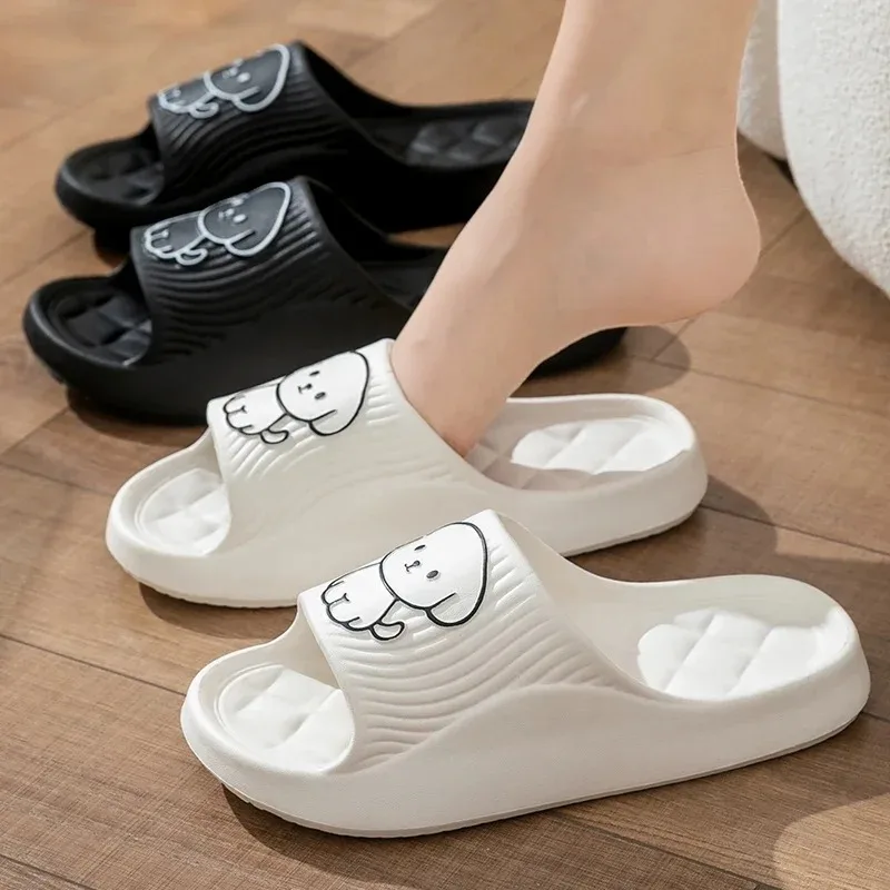 Cute Couple Pillow Slippers Female Summer Wear 2024 New Bathroom Bath Non-slip Indoor Home Eva Thick Bottom Sandals - image 2