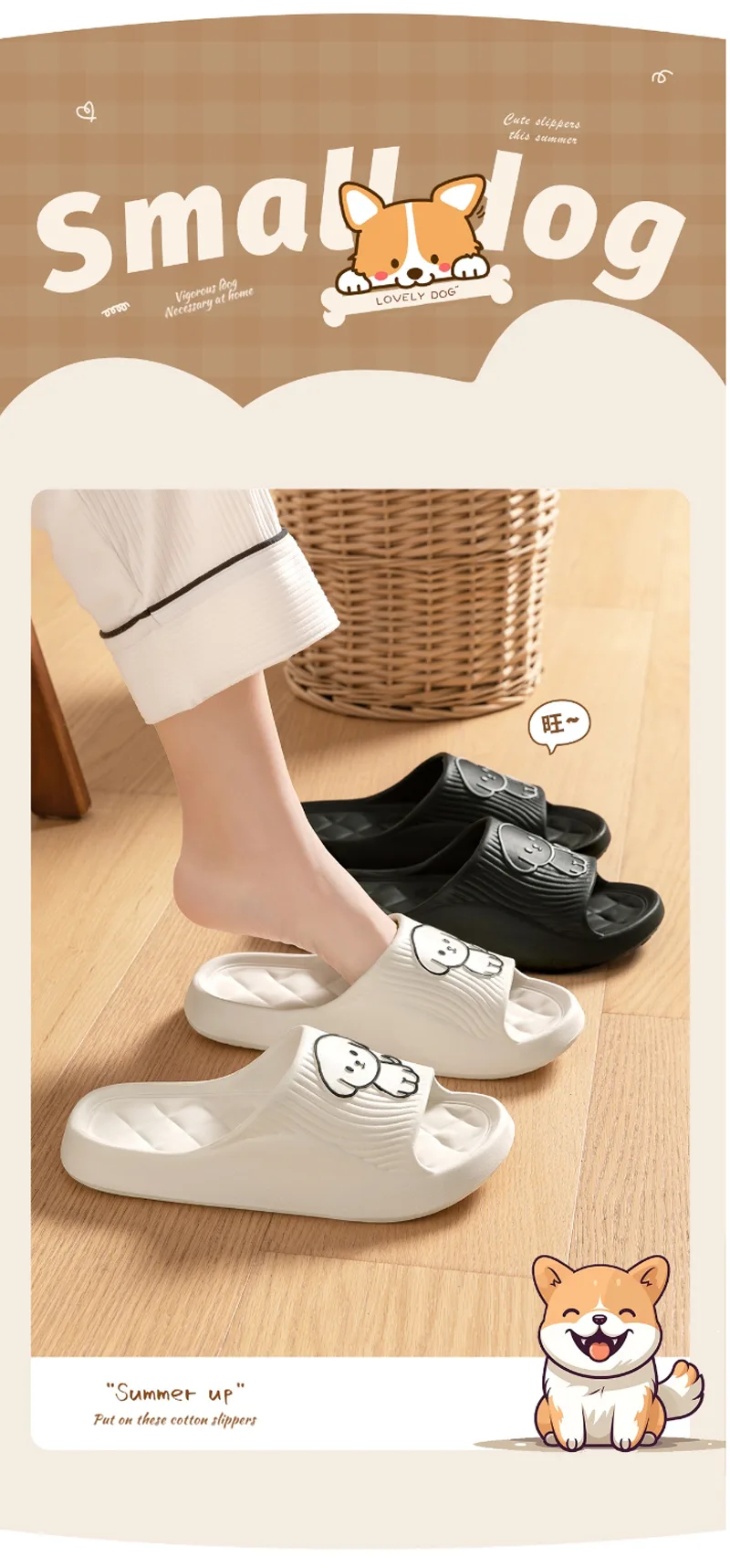 Cute Couple Pillow Slippers Female Summer Wear 2024 New Bathroom Bath Non-slip Indoor Home Eva Thick Bottom Sandals detail 2
