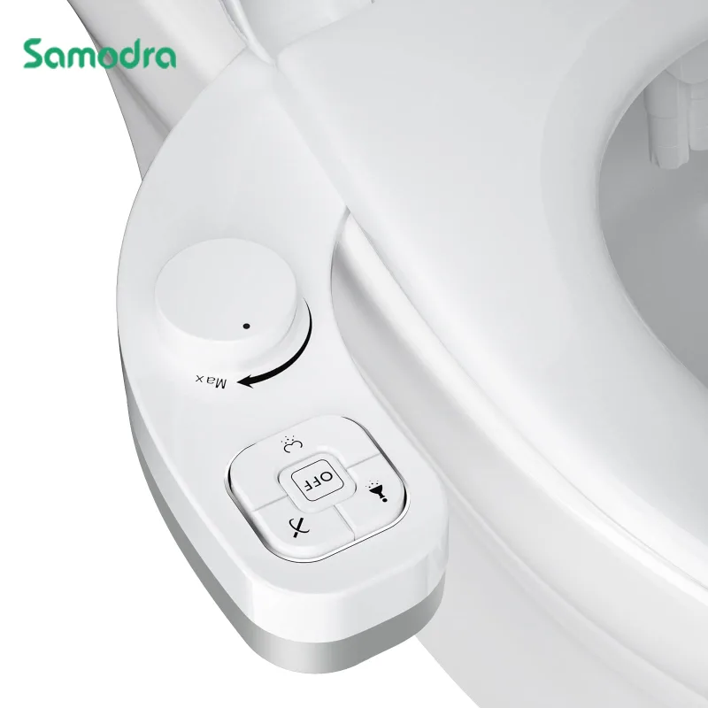 SAMODRA Non-Electric Bidet - Self Cleaning Dual Nozzle (Frontal and Rear Wash) Water Bidet Toilet Seat Attachment - image 1