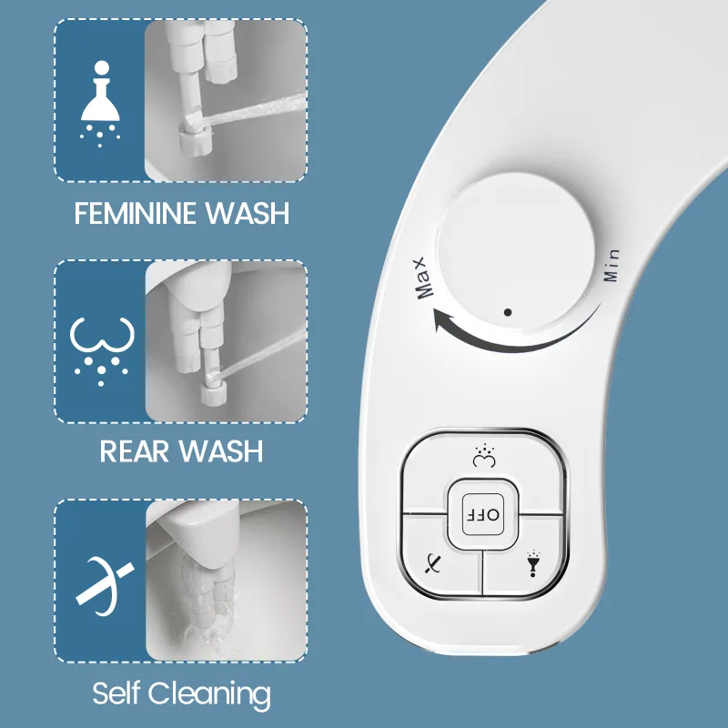 SAMODRA Non-Electric Bidet - Self Cleaning Dual Nozzle (Frontal and Rear Wash) Water Bidet Toilet Seat Attachment - image 2