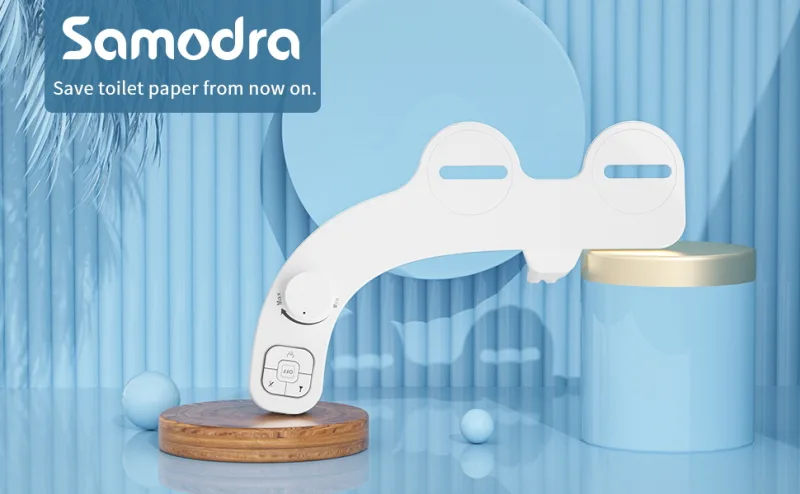 SAMODRA Non-Electric Bidet - Self Cleaning Dual Nozzle (Frontal and Rear Wash) Water Bidet Toilet Seat Attachment detail 1