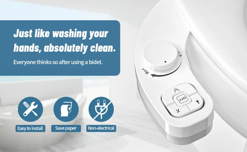 SAMODRA Non-Electric Bidet - Self Cleaning Dual Nozzle (Frontal and Rear Wash) Water Bidet Toilet Seat Attachment detail 2