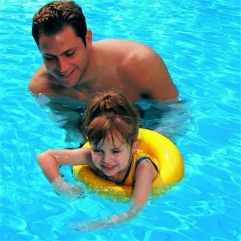 Portable Mother Children Swim Circle Inflatable Safety Swimming Ring Children Water Play Games Seat Float Kids Swim Trainer Toy detail 3