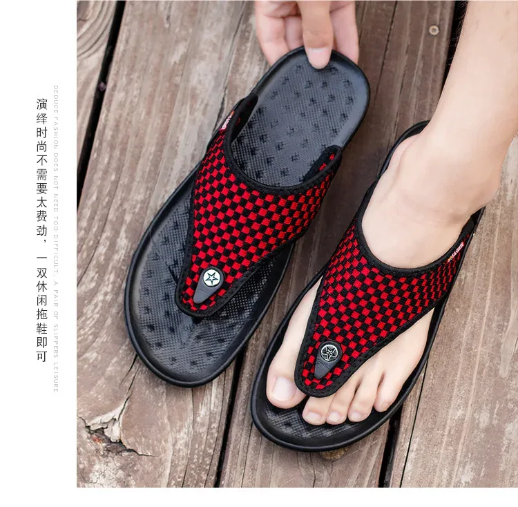 MAEDEF Slippers Summer Flip Flops for Men Beach Slippers Casual Sandals Comfortable Shoes Non-Slip Bathroom Shoes  Men Slides detail 6