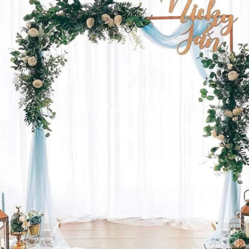 Metal Wedding Arch 3x3M Flower Frame Height Adjustable Square Backdrop Metal Balloon Arch Stand DIY Background Decoratio image 3