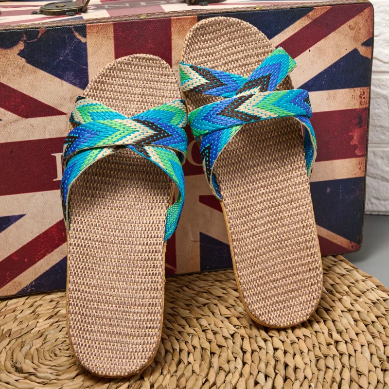 Indoor Slippers Women Home Shoes Lightweight Linen Couple Slippers Lightweight Home Slippers - image 6