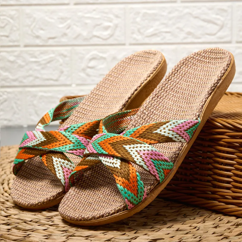 Indoor Slippers Women Home Shoes Lightweight Linen Couple Slippers Lightweight Home Slippers detail 4