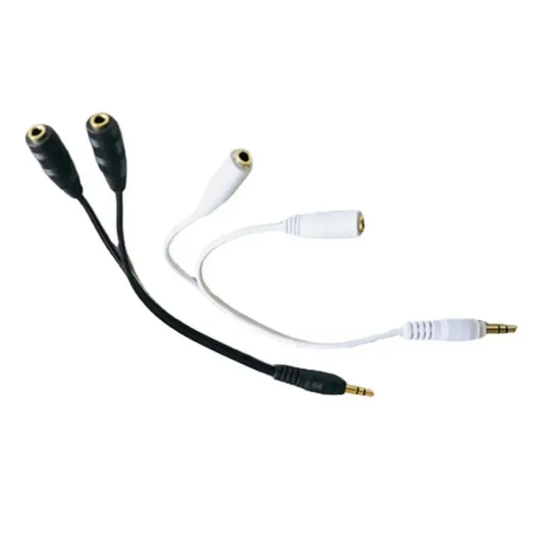 Dual Female Audio Cable Y Splitter Cable 3.5 Mm 1 Male To 2 for Earphone Headset Headphone MP3 MP4 Stereo Plug Adapter J image 3