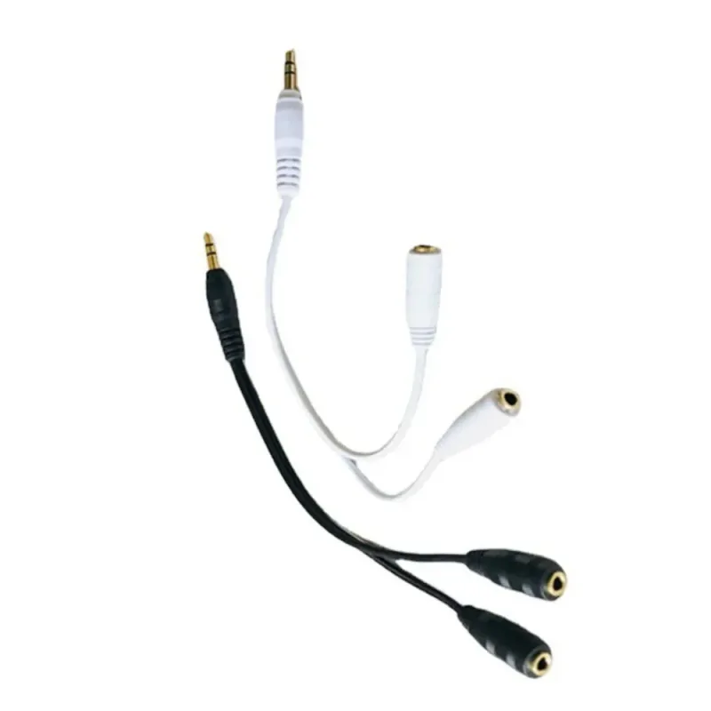 Dual Female Audio Cable Y Splitter Cable 3.5 Mm 1 Male To 2 for Earphone Headset Headphone MP3 MP4 Stereo Plug Adapter J image 4