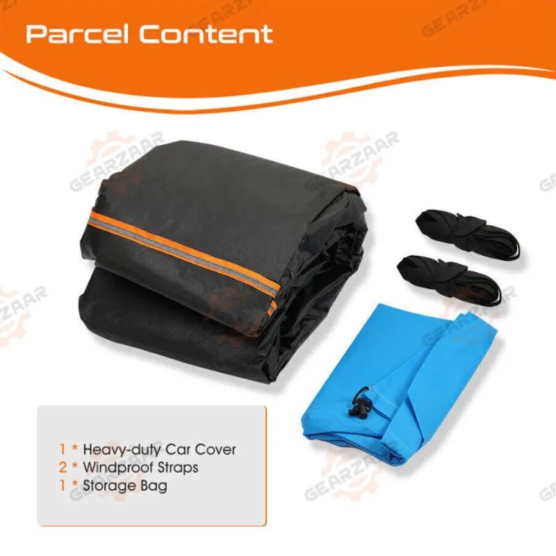 Waterproof 6 Layer Car Cover Heavy Duty Cotton Lined UV Protection - S M XL XXL image 2