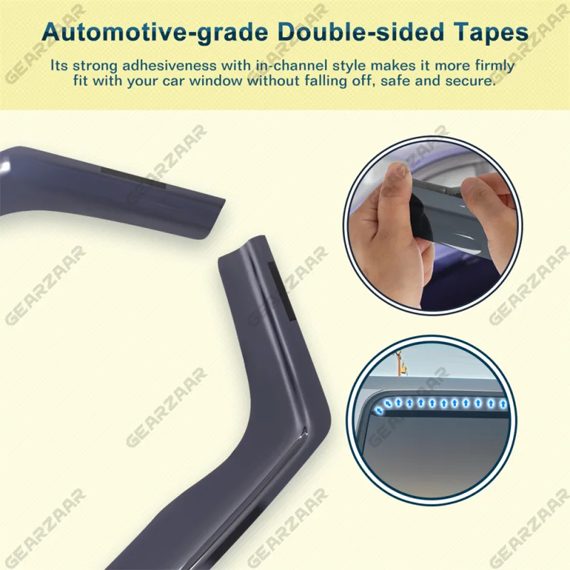 Wind Deflectors Front Window Tinted 2pc for Ford Fiesta 2008-2017 MK7 3 Door UK image 4