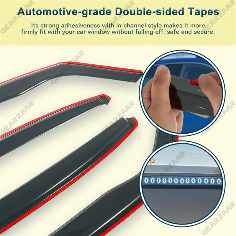 Tinted Wind Visor Deflectors for Skoda Octavia 5-Door 2013-2019 image 3