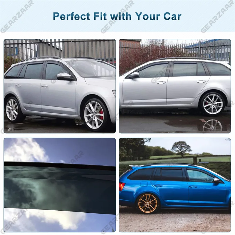 Tinted Wind Visor Deflectors for Skoda Octavia 5-Door 2013-2019 image 4