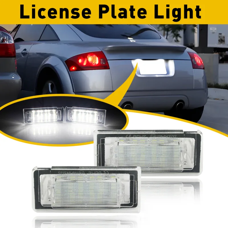 2x AUXITO License Plate Lights for Audi TT MK1 (1998-2003) image 1