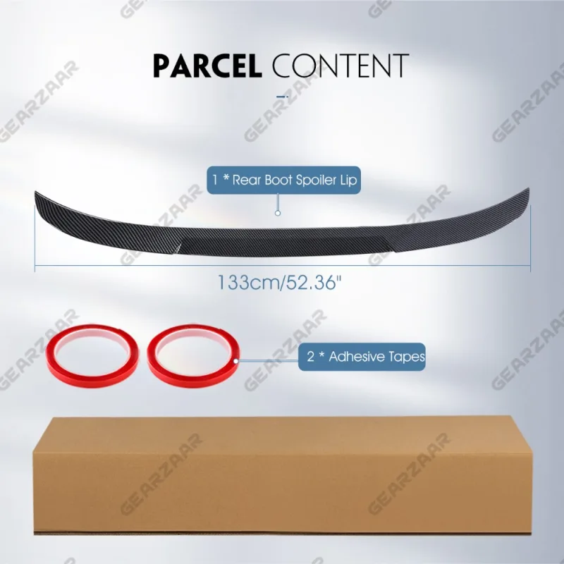 For BMW 3 Series F30 F35 & M3 F80 Carbon Fiber Look CS Style Boot Trunk Spoiler - image 4