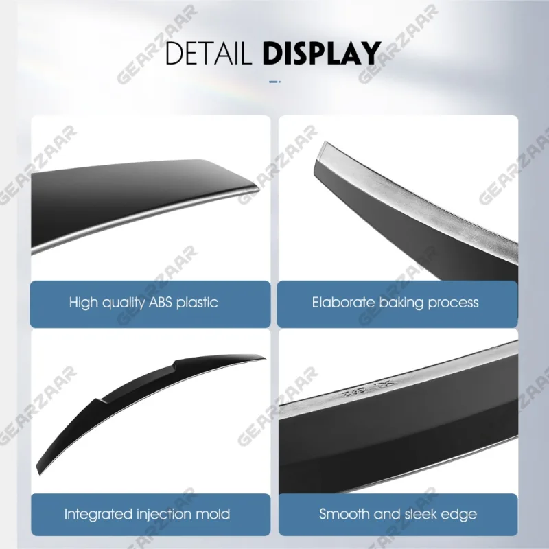 For BMW 3 SERIES E92 2005+ REAR BOOT SPOILER TRUNK LID WING M4 STYLE GLOSS BLACK image 3