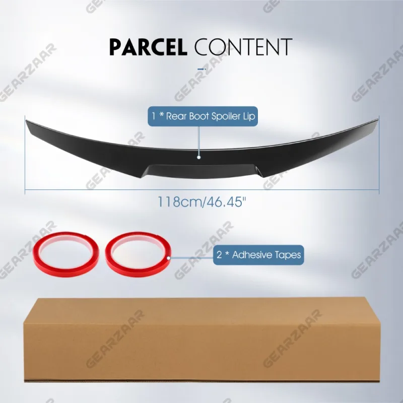 For BMW 3 SERIES E92 2005+ REAR BOOT SPOILER TRUNK LID WING M4 STYLE GLOSS BLACK image 4
