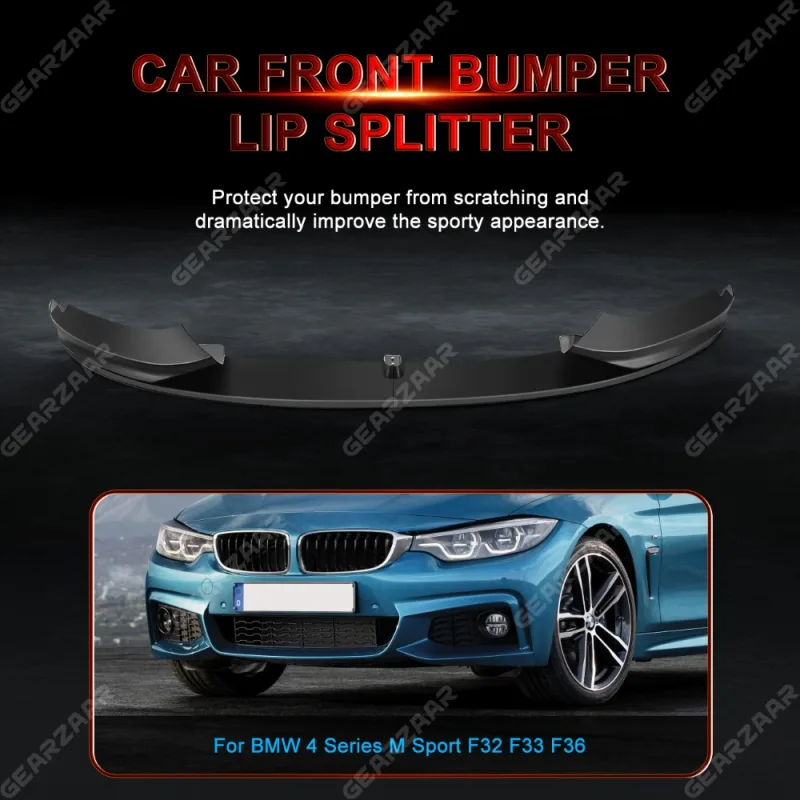 GEARZAAR Front Splitter Lip for BMW 4 Series F32 F33 F36 14-20 image 2