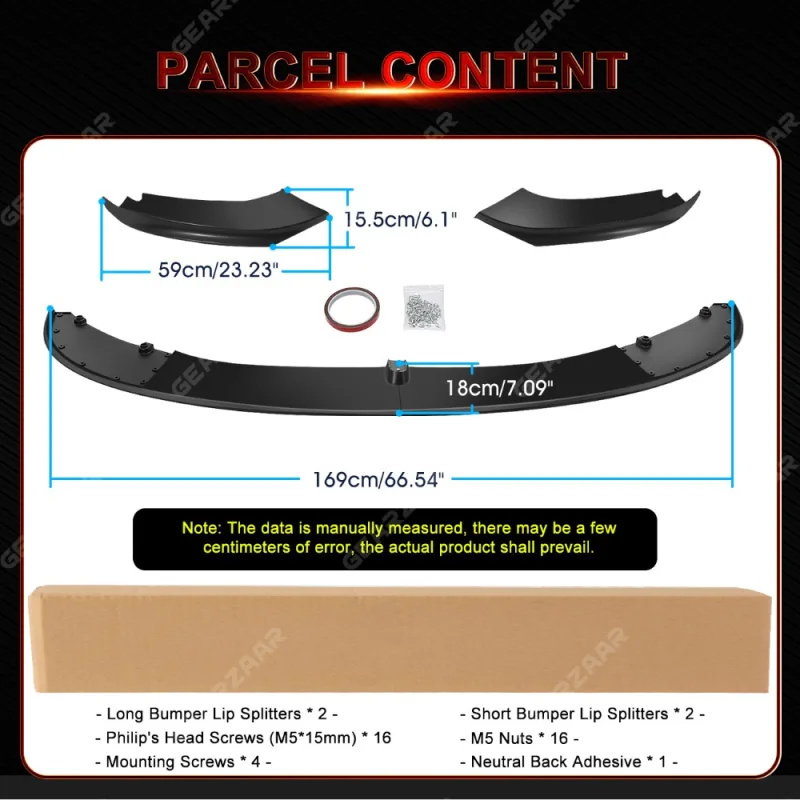 GEARZAAR Front Splitter Lip for BMW 4 Series F32 F33 F36 14-20 image 6