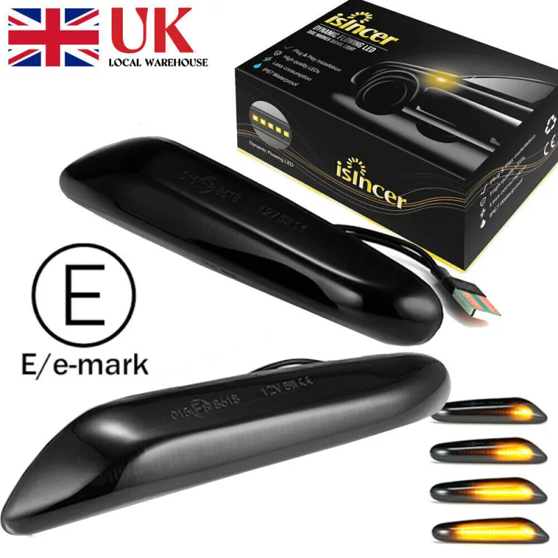 2X Dynamic LED Side Indicator light Turn Signal For BMW E90 E91 E92 E60 E87 E82 image 1