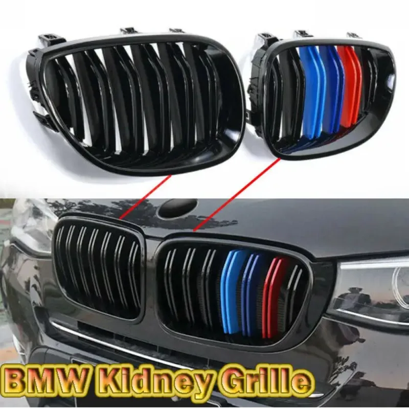 M Color Front Sport Wide Kidney Grille Grill For 03-10 BMW E60 E61 M5 5 Series image 1