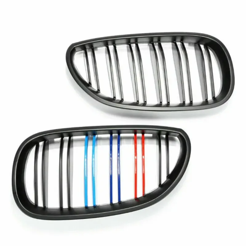M Color Front Sport Wide Kidney Grille Grill For 03-10 BMW E60 E61 M5 5 Series image 4