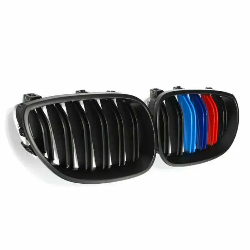 M Color Front Sport Wide Kidney Grille Grill For 03-10 BMW E60 E61 M5 5 Series image 6