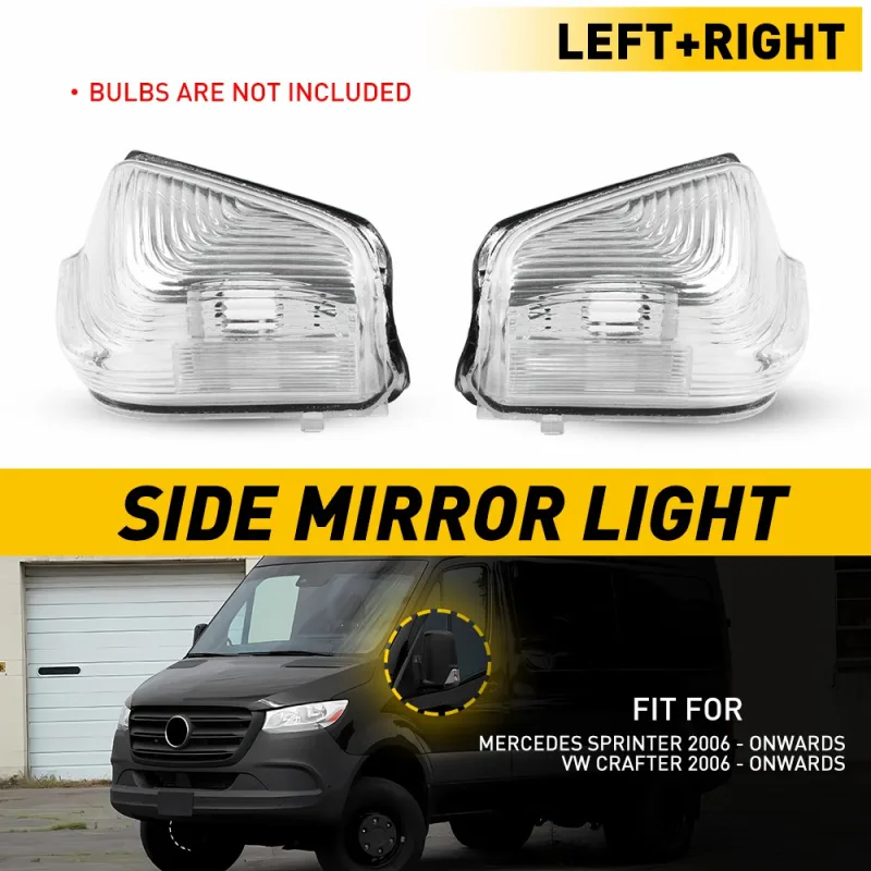 2Pcs Left & Right Door Wing Mirror Indicator Lens For Mercedes Sprinter Vw Crafter Car Side Rearview Mirror Light Turn S image 1