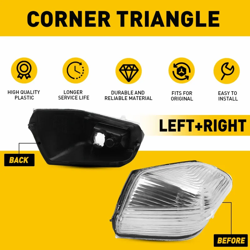 2Pcs Left & Right Door Wing Mirror Indicator Lens For Mercedes Sprinter Vw Crafter Car Side Rearview Mirror Light Turn S image 3