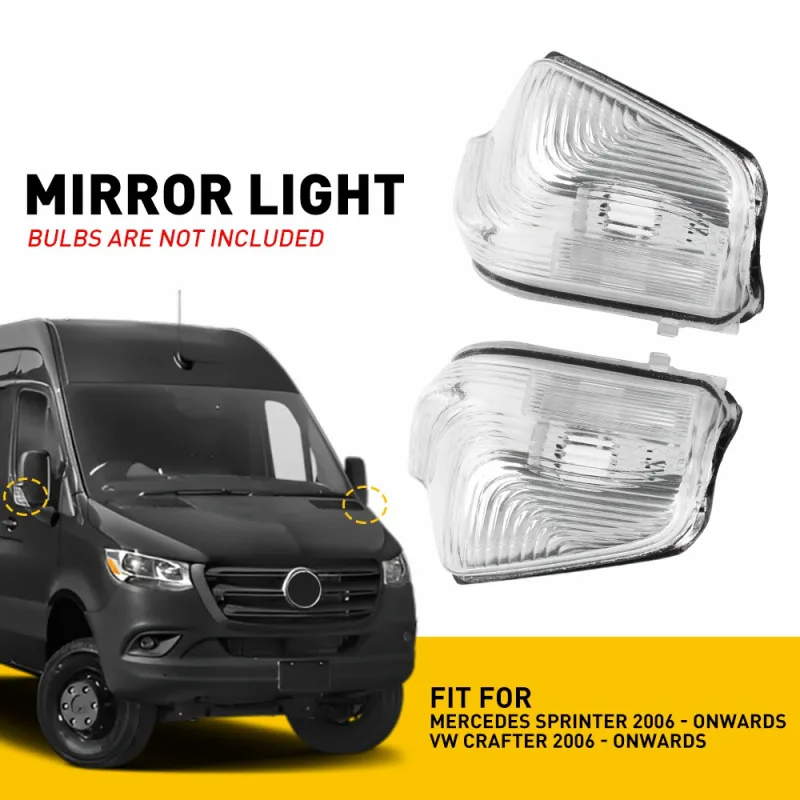 2Pcs Left & Right Door Wing Mirror Indicator Lens For Mercedes Sprinter Vw Crafter Car Side Rearview Mirror Light Turn S image 5