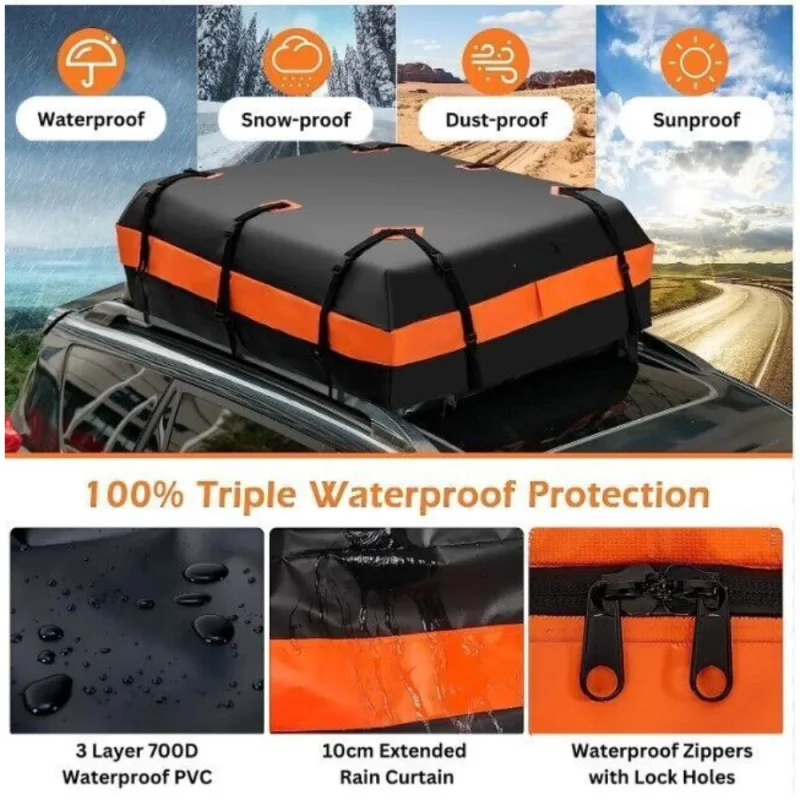 595L Waterproof Car Roof Bag Carrier image 1