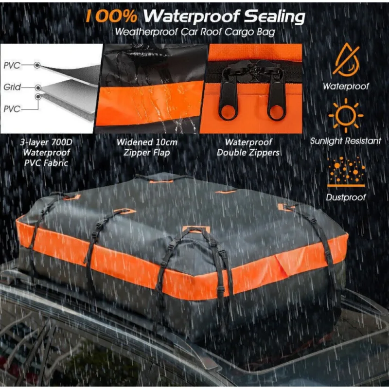 595L Waterproof Car Roof Bag Carrier image 3