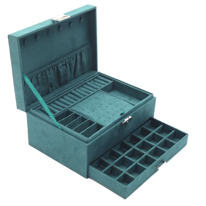 Hot sales 3 Layers Jewelry Box Organizer Large Capacity Ring Earring Necklace Storage New - image 5