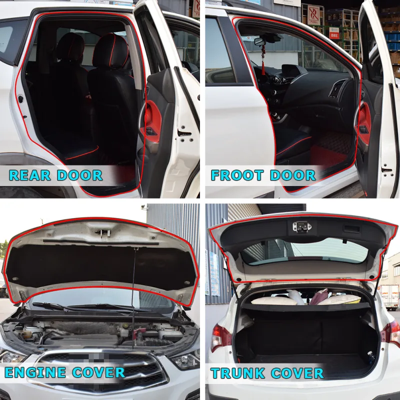 5M Car Door B-Shape Seal Strip Sticker Trunk Engine Cover Window Edge Trim Moulding Insulation Rubber Weatherstrip Hollo image 2