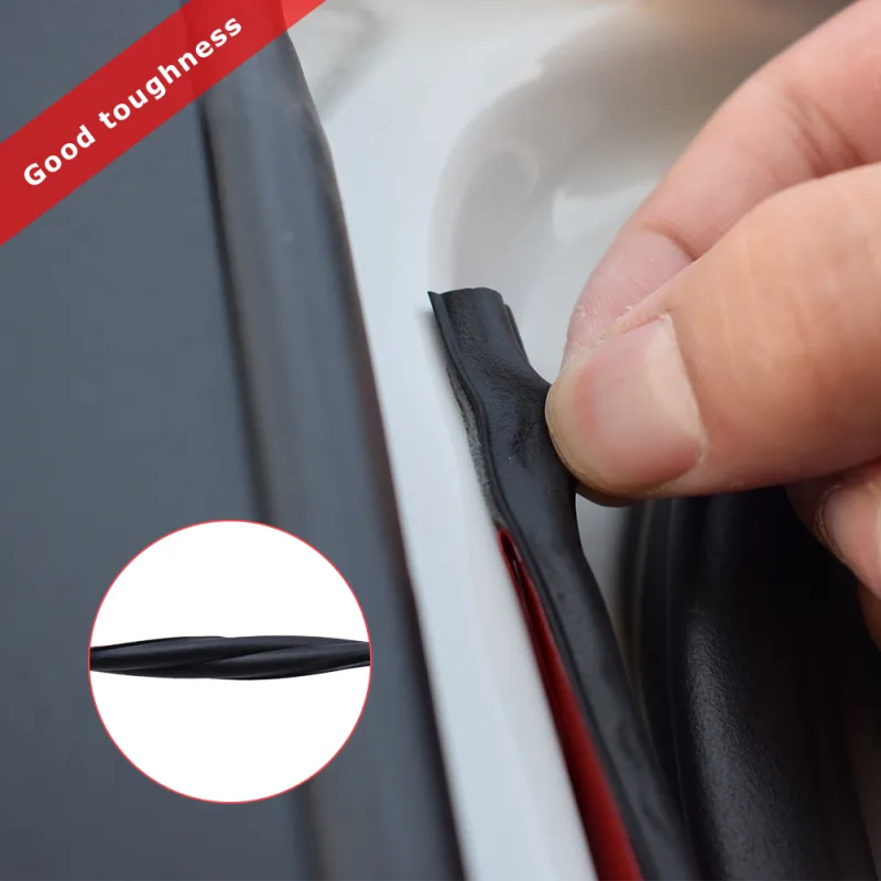 5M Car Door B-Shape Seal Strip Sticker Trunk Engine Cover Window Edge Trim Moulding Insulation Rubber Weatherstrip Hollo image 4