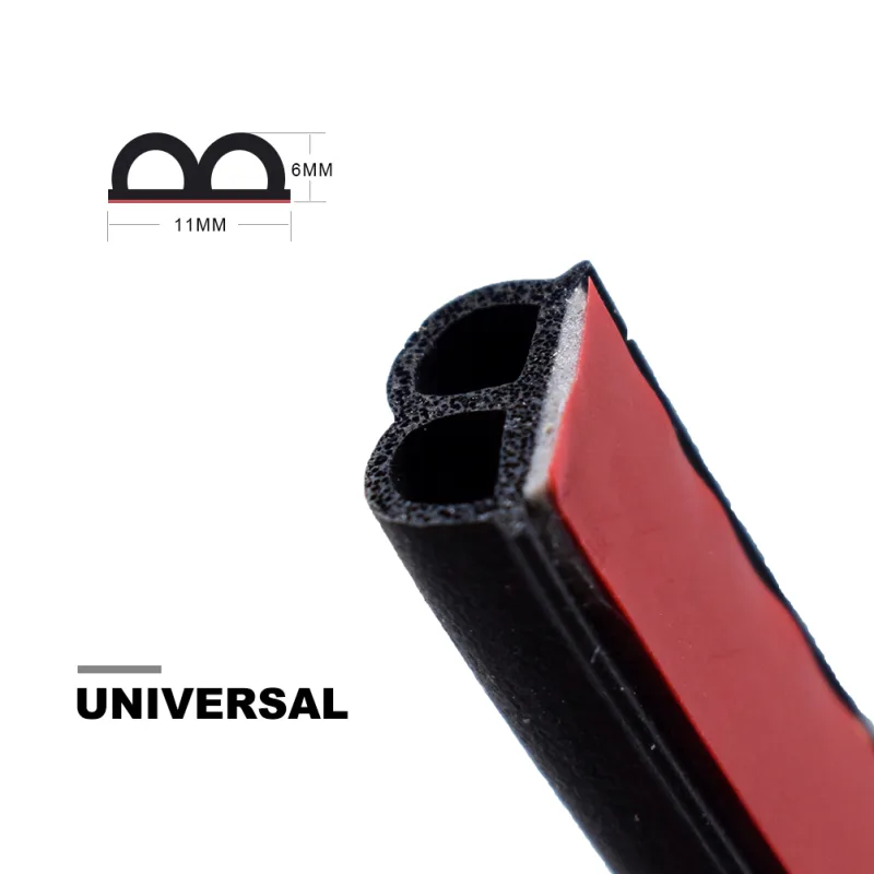 5M Car Door B-Shape Seal Strip Sticker Trunk Engine Cover Window Edge Trim Moulding Insulation Rubber Weatherstrip Hollo image 5