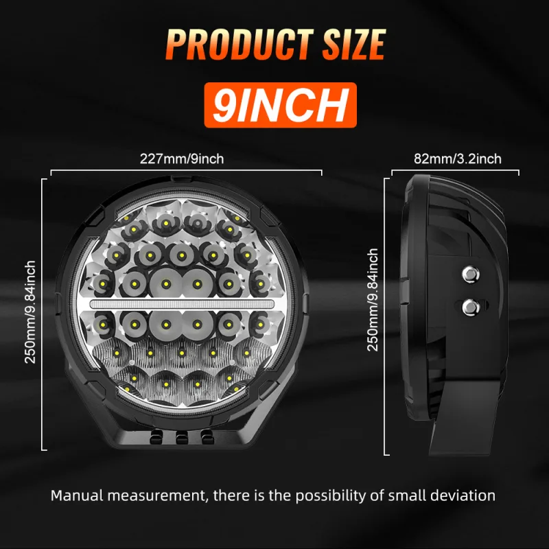 CO LIGHT Round LED Offroad Lights 9 Inch Driving Lights LED Light Bar 90000LM Spot Flood Combo DRL for Trucks Car SUV 12 image 2