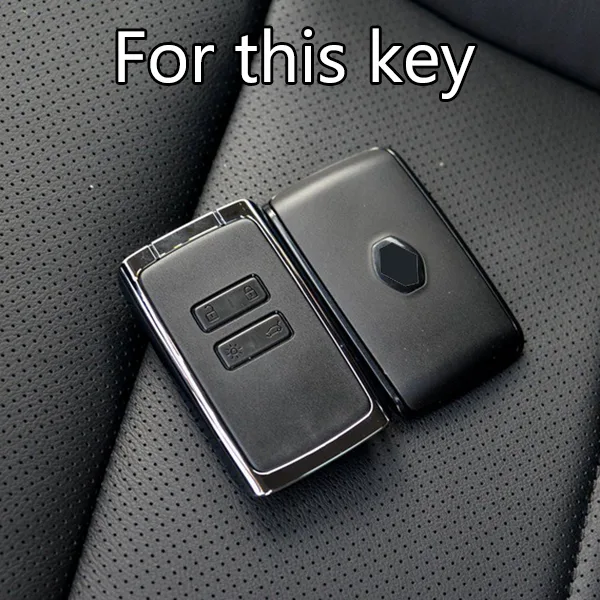 4 Button Silicone Key Case Cover For Renault Koleos Kadjar Megane Talisman Captur Espace Clio 2016 -2019key Ring chain F image 2