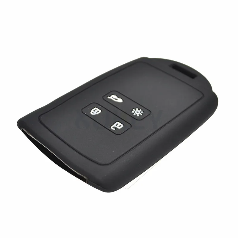4 Button Silicone Key Case Cover For Renault Koleos Kadjar Megane Talisman Captur Espace Clio 2016 -2019key Ring chain F image 4