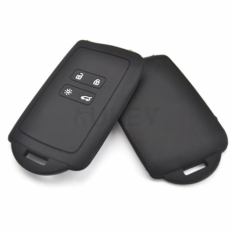 4 Button Silicone Key Case Cover For Renault Koleos Kadjar Megane Talisman Captur Espace Clio 2016 -2019key Ring chain F image 5