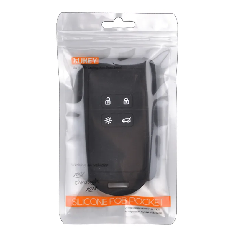 4 Button Silicone Key Case Cover For Renault Koleos Kadjar Megane Talisman Captur Espace Clio 2016 -2019key Ring chain F image 6