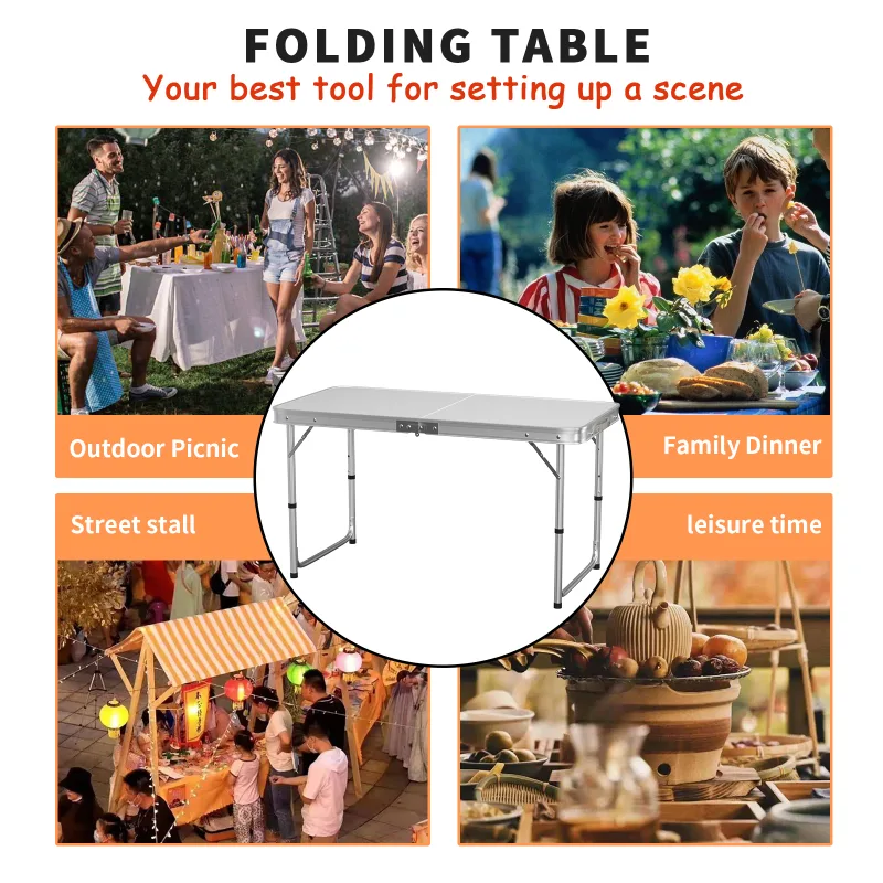 Folding Picnic Table Heavy Duty Garden Party image 2