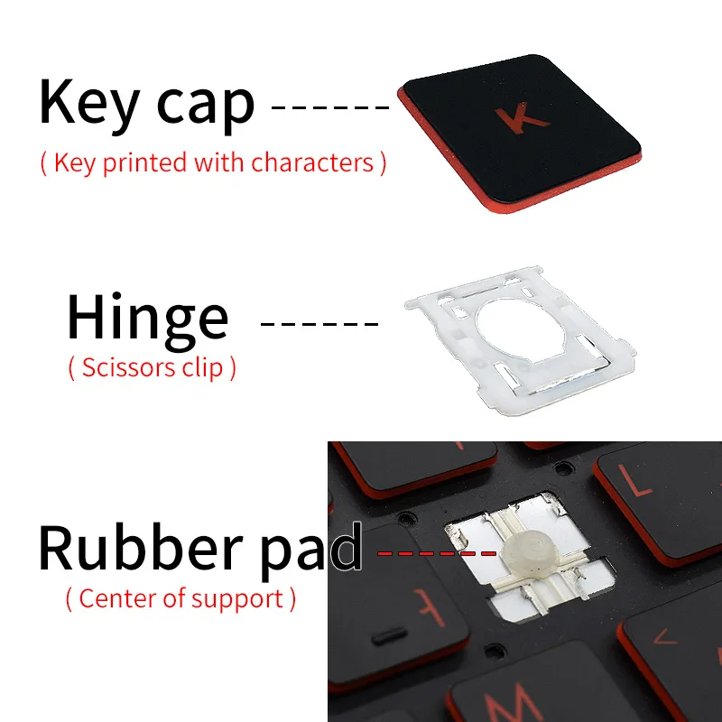Keyboard Laptop For ASUS ACER HP DELL IBM lenovo Xiaomi HUAWEI LG Apple HASEE SONY Cap Keycap And Hinge Replacement - image 3