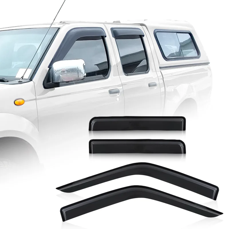 Window Visor wind Deflectors Rain Guard FOR NISSAN NAVARA 1997-2005 Double Cabin Car Styling - image 2