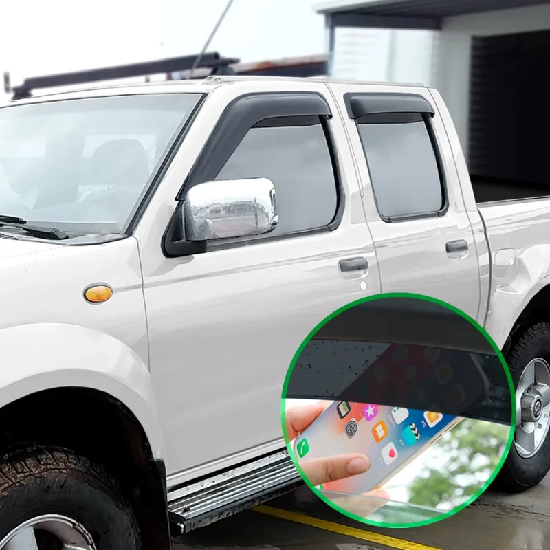 Window Visor wind Deflectors Rain Guard FOR NISSAN NAVARA 1997-2005 Double Cabin Car Styling - image 4