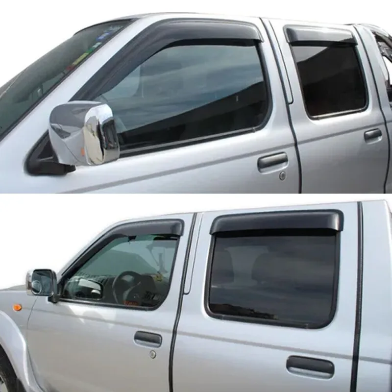 Window Visor wind Deflectors Rain Guard FOR NISSAN NAVARA 1997-2005 Double Cabin Car Styling - image 5